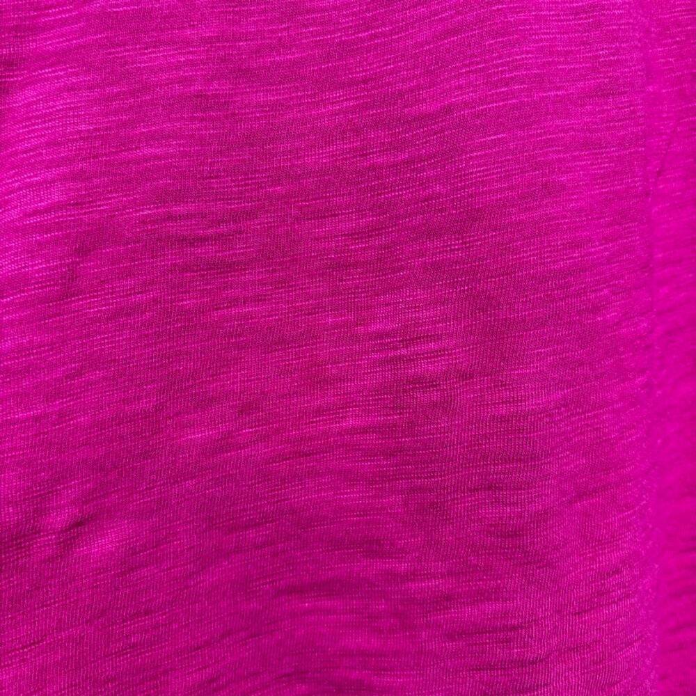 Chico's Magenta Berry Top Size 1 US M Button 3/4 Sleeve Swing Tunic Cotton Modal - Picture 3 of 9